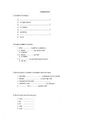 English Worksheet: english test