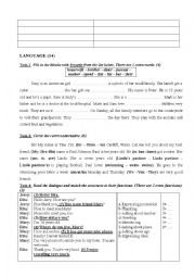 English Worksheet: 7 Test 1 2016-2017