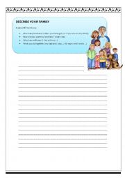 English Worksheet: writing activity