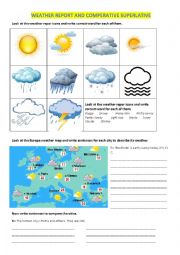 English Worksheet: weather report