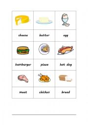 English Worksheet: Food flashcards