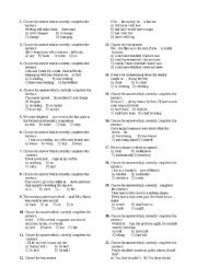 English Worksheet: Grammar tests B1/B1+