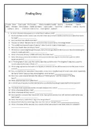 English Worksheet: Finding Dory