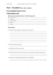 English Worksheet: The Chamber Activities for Pearson English Readers level 6