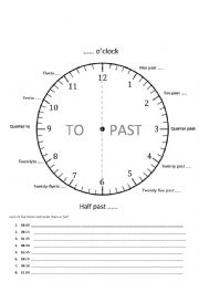 English Worksheet: Telling Time