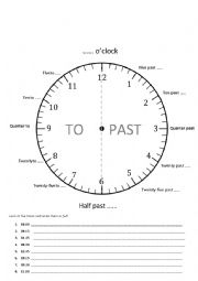 English Worksheet: Telling Time