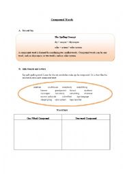 English Worksheet: Compound Words