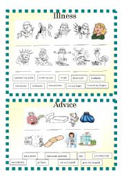 English Worksheet: Illness and Advise