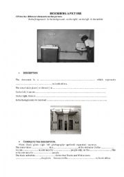 English Worksheet: Describing a picture 
