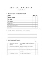 English Worksheet: Sherlock Holmes 