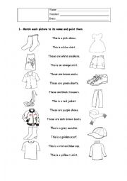 clothes vocabulary