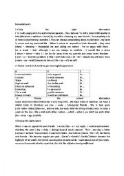 English Worksheet: remedial work number 1 for 2nd year secondary school