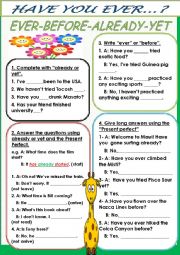 English Worksheet: Have you ever...