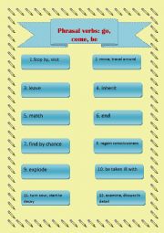 Phrasal verbs - test