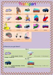 English Worksheet: Means of transport