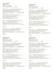 English Worksheet: Song Help worksheet