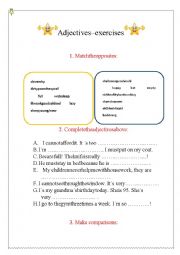 Adjectives - exercises 