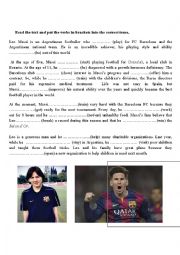 English Worksheet: messi - verb tenses