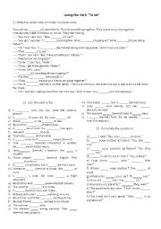 English Worksheet: To be