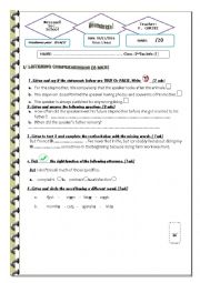 English Worksheet: Mid-semester test  1  / 2nd sec    computer sciences 