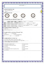 English Worksheet: Quiz for 7th grade