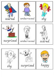 English Worksheet: Flashcards emotions