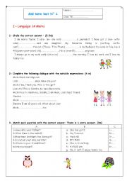 English Worksheet: 7 th form