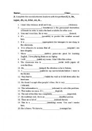 English Worksheet: Prefixes