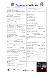 English Worksheet: Passenger - Let Her Go!