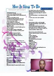 English Worksheet: How it used to be by Kirk Franklin
