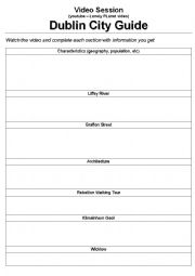 English Worksheet: Visit Dublin