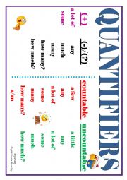English Worksheet: quantifiers