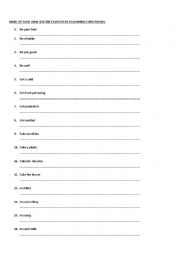English Worksheet: Collocations