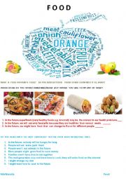 English Worksheet: food