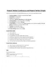 English Worksheet: Present Perfect 