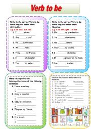 English Worksheet: Verb to be