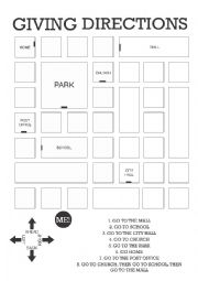 English Worksheet: Giving Directions