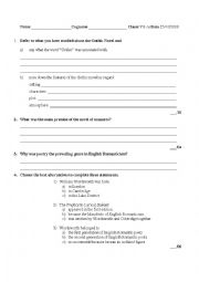 English Worksheet: From Gothic to Romanticism