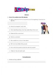 English Worksheet: show icarly