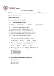 English Worksheet: Listening activity THE IMPOSSIBLE MOVIE