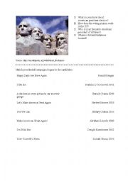 American presidents worksheet