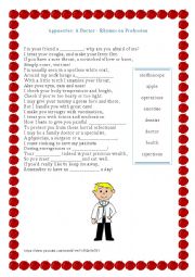 English Worksheet: A Doctor-rhyme