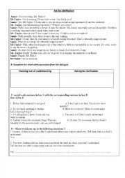 English Worksheet: lack of understanding