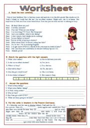 English Worksheet: Susy