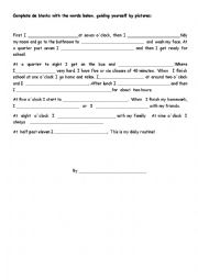 English Worksheet: Daily Routines