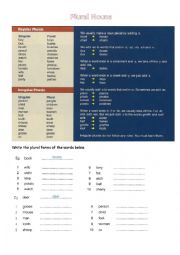 English Worksheet: Plural Nouns