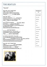 English Worksheet: Beatles - Hey Jude