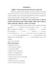 English Worksheet: PAST SIMPLE WORKSHEET