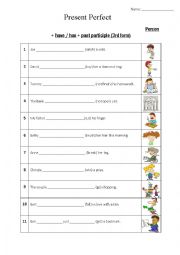 English Worksheet: Present Perfect