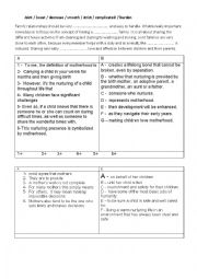English Worksheet: Family ( in time of test, family is best ) 